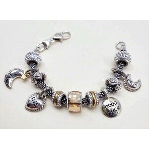 Brighton Bead Bracelet Love Dream Good Luck Crystal Gold Silver Moon Star Gift